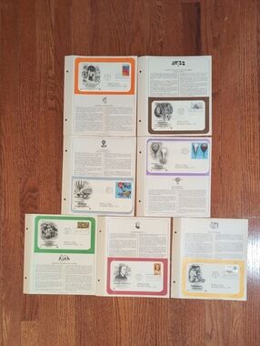 USPS January -April 1983 First Day Cover Stamp Letter + Inserts Album Page